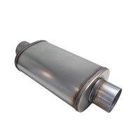 9" X 5" OVAL 14" LONG 3.5" C/C MEGA POWER 409 STAINLESS STEEL UNIVERSAL MUFFLER (D926-409)