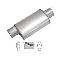 9" X 5" OVAL 14" LONG 3.5" O/C MEGA POWER UNIVERSAL MUFFLER (D927M)