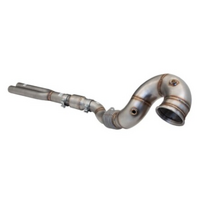 XFORCE 304 STAINLESS STEEL DUMP PIPE WITH CAT (4" TO 3") FITS AUDI TTRS FV 2017-ON
