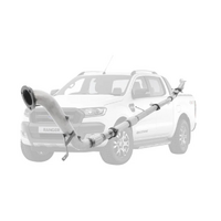 PERFORM-EX 3" STAINLESS STEEL TURBO BACK EXHAUST SYSTEM (DPF DELETE) FITS FORD RANGER PX 3.2L 5CYL 2016-2022 - CAT/HOTDOG (FD241-HCSS) 