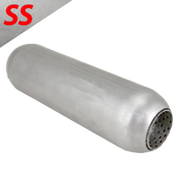 PERFORATED 409 STAINLESS STEEL HOTDOG 2.5" 63MM IN/OUT X 12" LONG (HD12250P-409)