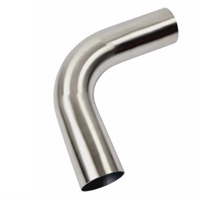 3" 76MM X 90 DEGREE MANDREL BEND 304 STAINLESS STEEL EXHAUST PIPE (MB30090-304B)