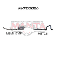 MANTA 2.5" CATBACK EXHAUST SYSTEM FITS FORD FAIRLANE NA NC 4.0L 6CYL (MKFD0026)