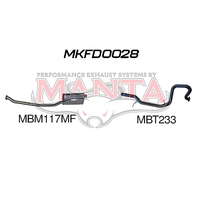 MANTA 2.5" CATBACK EXHAUST SYSTEM FITS FORD FAIRLANE NF NL 4.0L 6CYL (MKFD0028)