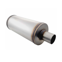 PERFORM-EX 6" ROUND X 14" LONG 2.25" 409 STAINLESS MEGA FLOW UNIVERSAL MUFFLER (O626GP-909R)
