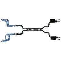 PACEMAKER HEADERS, CATS & 3" CAT BACK EXHAUST WITH QUAD TIPS FITS FORD MUSTANG FN 6TH GEN 5.0L V8 COYOTE 2018-2023 (PP4178-56)
