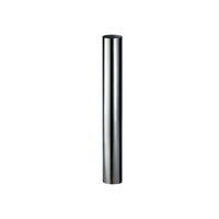 CHROME EXHAUST STACK STRAIGHT CUT 5" OD X 24" (610MM) LONG WITH PLAIN INLET (SPS5024)