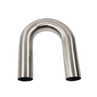 1.5" 38MM X 180 DEGREE MANDREL BEND 304 STAINLESS STEEL EXHAUST PIPE (SSB150180-304)