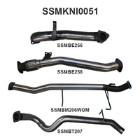MANTA 3" STAINLESS STEEL TURBO BACK EXHAUST WITH NO CAT/PIPE ONLYFITS NISSAN PATROL Y61 GU 3.0L TD WAGON 2007-2016 (SSMKNI0051)