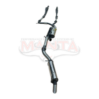 MANTA 3" STAINLESS STEEL COMPLETE ENGINE BACK EXHAUST WITH BI MODAL FITS NISSAN PATROL Y62 WARRIOR 5.6L V8 2023-2025 - LARGE MUFFLER (SSMKNI0128)