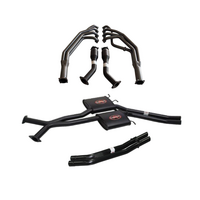 EXTRACTORS, CATS & TWIN 2.5" CATBACK MUFFLER/STRAIGHT TAILPIPE EXHAUST SYSTEM FITS HOLDEN COMMODORE VT VX VY VZ SEDAN V8