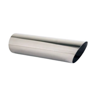 ANGLE CUT STAINLESS STEEL EXHAUST TIP - 2" INLET - 2 1/8" OUTLET (8" LONG)