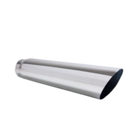 ANGLE CUT STAINLESS STEEL EXHAUST TIP - 2" INLET - 2.5" OUTLET (15" LONG)