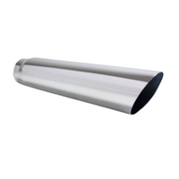 ANGLE CUT STAINLESS STEEL EXHAUST TIP - 2.25" INLET - 2.5" OUTLET (15" LONG)