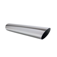 ANGLE CUT STAINLESS STEEL EXHAUST TIP - 2" INLET - 2 1/8" OUTLET (12" LONG)