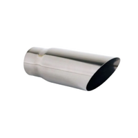 ANGLE CUT STAINLESS STEEL EXHAUST TIP - 2.5" INLET - 2.75" OUTLET (8" LONG)