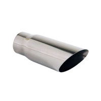 ANGLE CUT STAINLESS STEEL EXHAUST TIP - 2.5" INLET - 3" OUTLET (8" LONG)