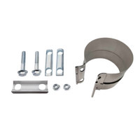 5" 127MM STAINLESS STEEL LAP BAND STYLE CLAMP (FLEX TO TUBE)