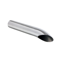DROOPY STAINLESS STEEL EXHAUST TIP - 2.5" INLET - 2.5" OUTLET (12" LONG)
