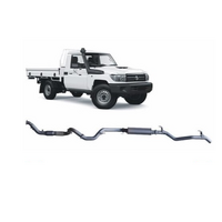 REDBACK 3" 409 STAINLESS STEEL TURBO BACK EXHAUST SYSTEM FITS TOYOTA LANDCRUISER VDJ79R 2007-2016 SINGLE CAB - CAT/MUFFLER