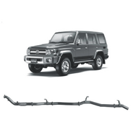 REDBACK 3" 409 STAINLESS STEEL PIPE ONLY EXHAUST SYSTEM FITS TOYOTA LANDCRUISER VDJ76R 2007-2016 WAGON (TLX40600-PO)