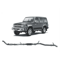 REDBACK 3" 409 STAINLESS STEEL NO CAT/RESONATOR EXHAUST SYSTEM FITS TOYOTA LANDCRUISER VDJ76R 2007-2016 WAGON (TLX40600-PR)