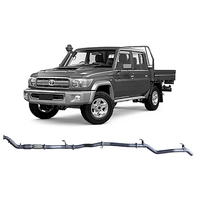 REDBACK 3" 409 STAINLESS STEEL TURBO BACK EXHAUST SYSTEM FITS TOYOTA LANDCRUISER VDJ79R 2012-2016 DUAL CAB - CAT/MUFFLER