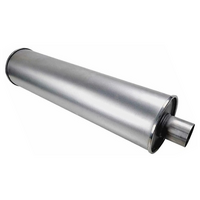 GLASS PACKED BAFFLED TRUCK MUFFLER 6" ROUND X 24" LONG X 3" IN/OUT (TR624300GPB)
