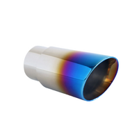 ANGLE CUT INNER CONE BLUE FLAME EXHAUST TIP - 2.5" INLET - 3" OUTLET (6.5" LONG)