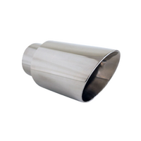 ANGLE CUT INNER CONE STAINLESS STEEL EXHAUST TIP - 2.5" INLET - 3.5" OUTLET (6.5" LONG)