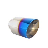 ANGLE CUT INNER CONE BLUE FLAME EXHAUST TIP - 2.5" INLET - 3.5" OUTLET (6.5" LONG)