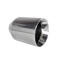 STRAIGHT CUT INNER CONE STAINLESS STEEL EXHAUST TIP - 3" INLET - 5" OUTLET (175MM LONG)