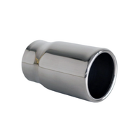 STRAIGHT CUT ROLLED IN EXHAUST TIP - 2.25" INLET - 2.5" OUTLET (5" LONG)