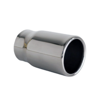 STRAIGHT CUT ROLLED IN EXHAUST TIP - 2.5" INLET - 2.75" OUTLET (5" LONG)