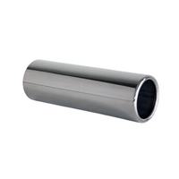 STRAIGHT CUT ROLLED IN EXHAUST TIP - 2" INLET - 2" OUTLET (6.5" LONG)