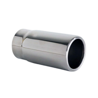 STRAIGHT CUT ROLLED IN EXHAUST TIP - 2.25" INLET - 2.5" OUTLET (5" LONG)