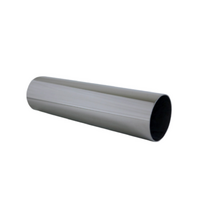 STRAIGHT CUT STAINLESS STEEL EXHAUST TIP - 2" INLET - 2 1/8" OUTLET (8" LONG)