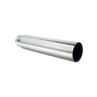 STRAIGHT CUT STAINLESS STEEL EXHAUST TIP - 2.25" INLET - 2.5" OUTLET (15" LONG)