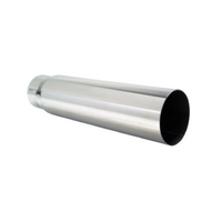 STRAIGHT CUT STAINLESS STEEL EXHAUST TIP - 2.5" INLET - 3" OUTLET (18" LONG)