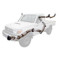 PERFORM-EX 3" STAINLESS STEEL TURBO BACK EXHAUST SYSTEM FITS TOYOTA LANDCRUISER VDJ79R SINGLE CAB 2007-2016 - NO CAT/PIPE ONLY (TY213-POSS)