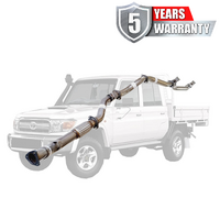 PERFORM-EX 3" STAINLESS STEEL TURBO BACK EXHAUST SYSTEM FITS TOYOTA LANDCRUISER VDJ79R DUAL CAB 2012-2016 - NO CAT/PIPE ONLY (TY214-POSS)