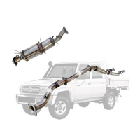 PERFORM-EX 3" STAINLESS STEEL TURBO BACK EXHAUST SYSTEM WITH DPF DUMMY DELETE FITS TOYOTA LANDCRUISER VDJ79R 4.5L V8 2016-2025 - HOTDOG