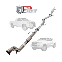 PERFORM-EX 3" STAINLESS STEEL TURBO BACK EXHAUST SYSTEM FITS TOYOTA HILUX KUN26R 3.0L 4CYL 2005-2015 - NO CAT/PIPE ONLY (TY234-POSS)