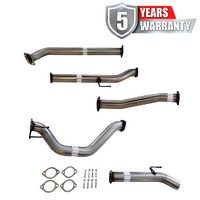 PERFORM-EX 3" STAINLESS STEEL DPF BACK EXHAUST SYSTEM FITS TOYOTA HILUX GUN126R 2.8L 4CYL 2015-ON - PIPE ONLY