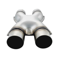 3" (76MM) - 409 STAINLESS STEEL EXHAUST X-PIPE (KISS CROSSOVER) PRESSED STYLE