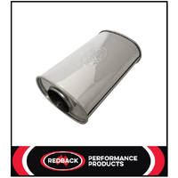 9" X 5" OVAL 14" LONG 3.5" O/C MEGA POWER 304 STAINLESS STEEL UNIVERSAL MUFFLER (D927MN-304)