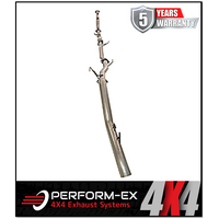 PERFORM-EX 3" STAINLESS STEEL TURBO BACK EXHAUST SYSTEM (DPF DELETE) FITS HOLDEN COLORADO RG 2.8L TD 9/2016-6/2020 - NO CAT/PIPE ONLY (GM239-POSS)