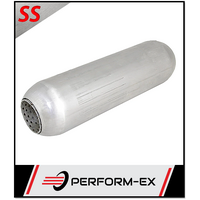 PERFORATED 409 STAINLESS STEEL HOTDOG 2.25" 57MM IN/OUT X 12" LONG (HD12225P-409)