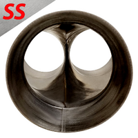 PERFORM-EX DUAL 1.78" ID IN TO 2.25" OD OUTLET 304 STAINLESS MERGE COLLECTOR (MC2-178225-304B)