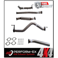 PERFORM-EX 3" STAINLESS STEEL TURBO BACK EXHAUST SYSTEM FITS NISSAN NAVARA D23 NP300 2.3L TD 4CYL 2015-ON - NO CAT/HOTDOG (NI221-HOSS)